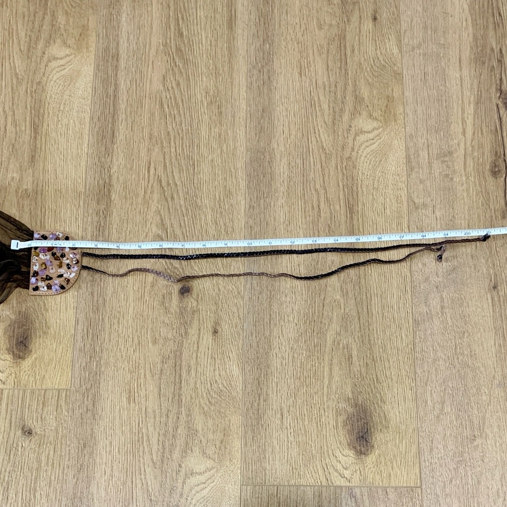 Chan Luu Semi Precious Stones Mesh Belt - Chocolate - Picture 6 of 13